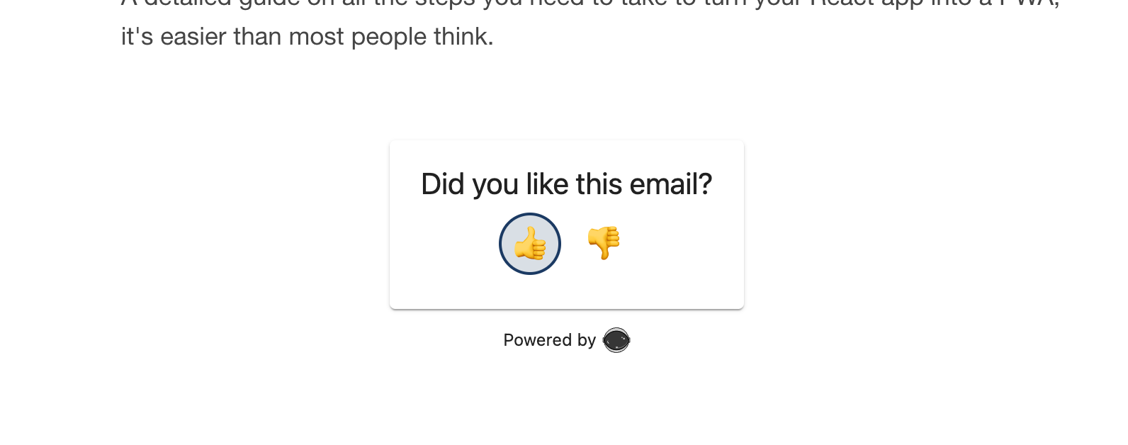 Email feedback