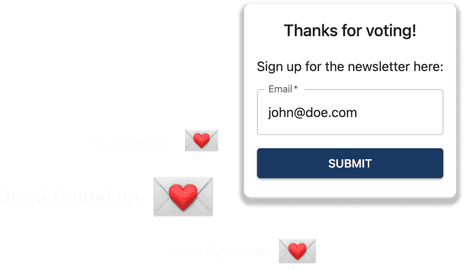 Email signup form
